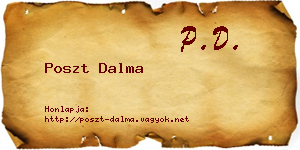 Poszt Dalma névjegykártya